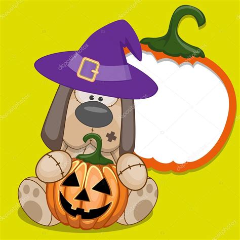 Halloween Dog with pumpkin Stock Vector Image by ©Reginast777 #63654369