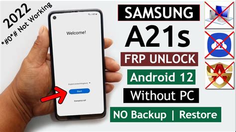 Samsung A21s Frp Bypass Android 12 Without Pc Without Backup Restore