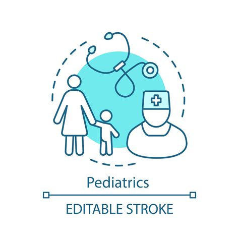 icono del concepto de pediatría centro de salud pediátrica pediatra y