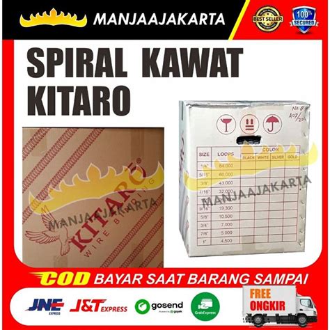 Jual Spiral Kalender Meja Kitaro Nomor Putih Ring Binder Putih