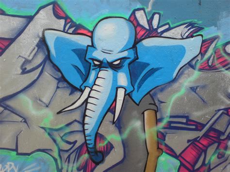 Elephant graffiti character by Elophant on DeviantArt