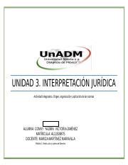 M1 U3 S6 COVJ docx UNIDAD 3 INTERPRETACIÓN JURÍDICA Actividad