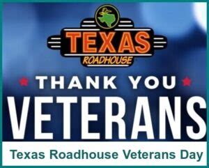 Texas Roadhouse Free Veterans Day Meal Vouchers