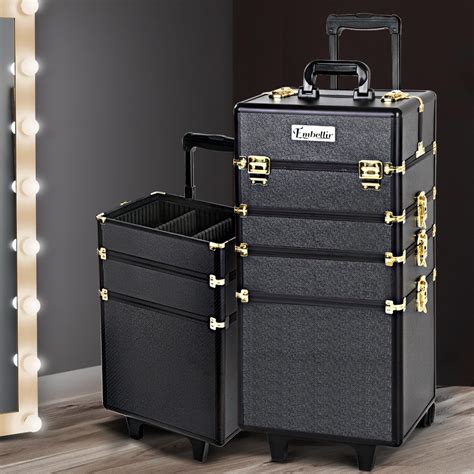 7 In 1 Professional Cosmetic Beauty Case Makeup Trolley Aluminum Box ...