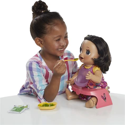 Baby Alive Happy Hungry Baby Brown Straight Hair Doll Makes Sounds