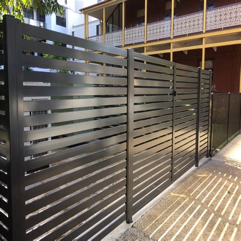 Horizontal Diy Slat Fences Privacy Metal Fence Panels Aluminum Garden