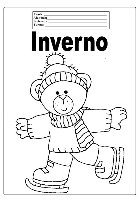 Refer Ncias Para Educa O Infantil Desenhos Para Colorir Inverno