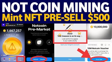 Not Coin Free Mining Mint NFT Voucher And Sell In Pre Market 500 Full