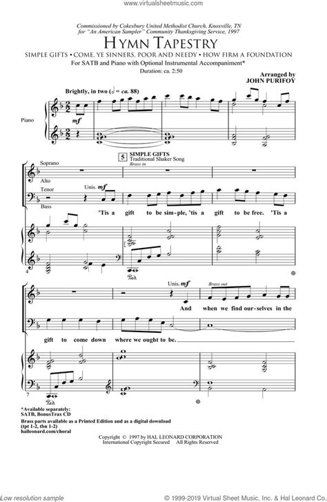 Hymn Tapestry Sheet Music For Choir Satb Soprano Alto Tenor Bass Sheet Music Digital