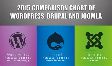 Wordpress Vs Joomla Vs Drupal Infographic Visualistan