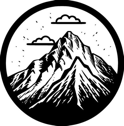 Mountain - Black and White Isolated Icon - Vector illustration 27227202 ...