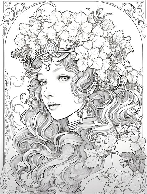 Coloriages Pour Adultes à Imprimer Image Premium Générée à Base Dia