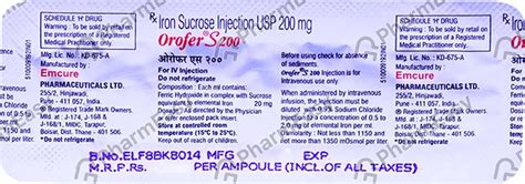 Orofer S Mg Injection Uses Side Effects Price Dosage