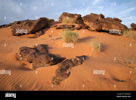 The Adrar Mountains Near Terjit Oasis In The Sahara Desert Of Eastern