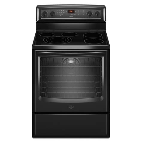 Maytag 30 In Smooth Surface Freestanding 5 Element 62 Cu Ft Convection Electric Range Black