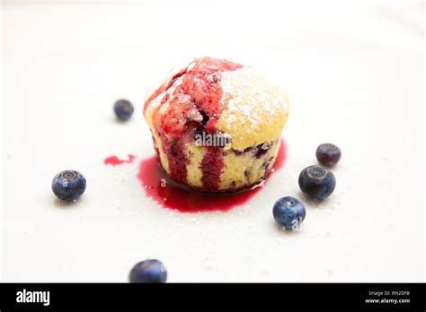 Tasty Blueberry Muffin Isolated On A White Background Stock Photo Alamy