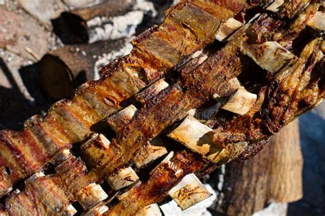 Asado Plato Tradicional De Barbacoa En Argentina Carne Asada Cocinada