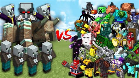 Raid Vs Modded Army In Minecraft Mob Battle Minecraft Videos