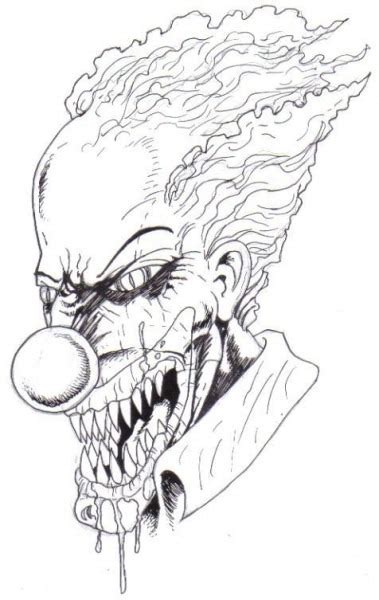 Scary Clown Drawing At Paintingvalley Explore Collection Of Scary