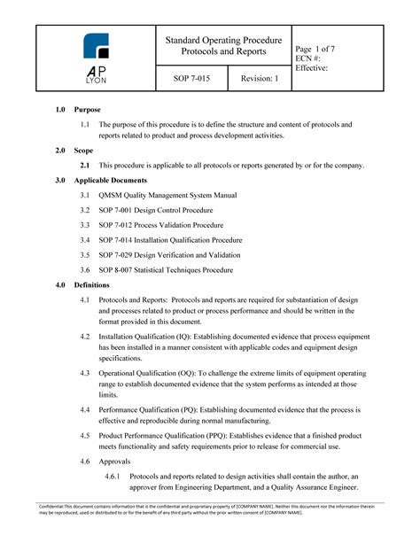 Validation Protocols Reports Procedure