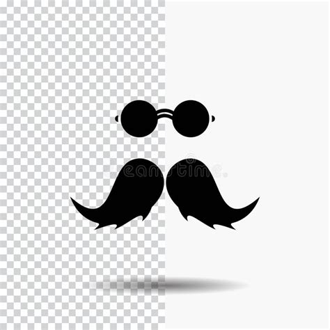 Moustache Hipster Movember Male Men Glyph Icon On Transparent