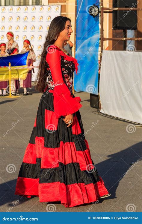 Gypsy Woman in Traditional Gypsy Clothing during Festival of National ...