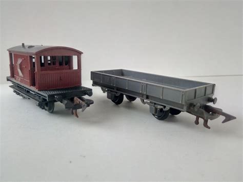 Jouef For Playcraft Ho Gauge Flat Wagon And Guards Van Freight Pair Ebay