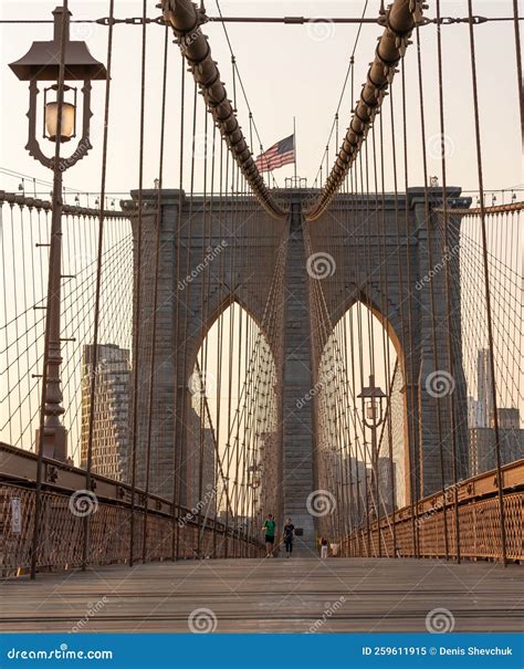 New York City United States September People Walk Under