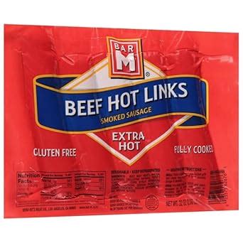 Amazon Bar M Beef Hot Links Extra Hot 32 Ounce Grocery Gourmet Food
