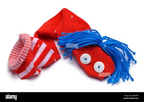 Red Sock Puppet Isolated On White Background Stock Photo Alamy