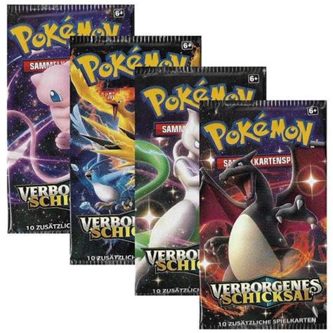 Pokemon Verborgenes Schicksal Booster Mit Karten Aus Hidden