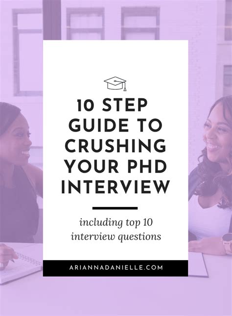 How To Crush Your PhD Interview Top 10 Questions School Interview