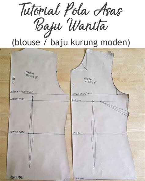 Koleksi Tutorial Jahitan Tutorial Jahit Pola Asas Baju Wanita