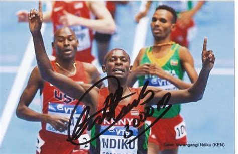 Kelocks Autogramme Caleb Mwangangi Ndiku Kenia Leichtathletik