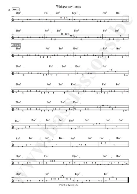 Adeline Whisper My Name Bass Transcription Adeline