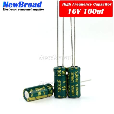 10pcs Aluminum Electrolytic Capacitor 100uf 16v 25v 35v 50v 63v 100v High Frequency Low