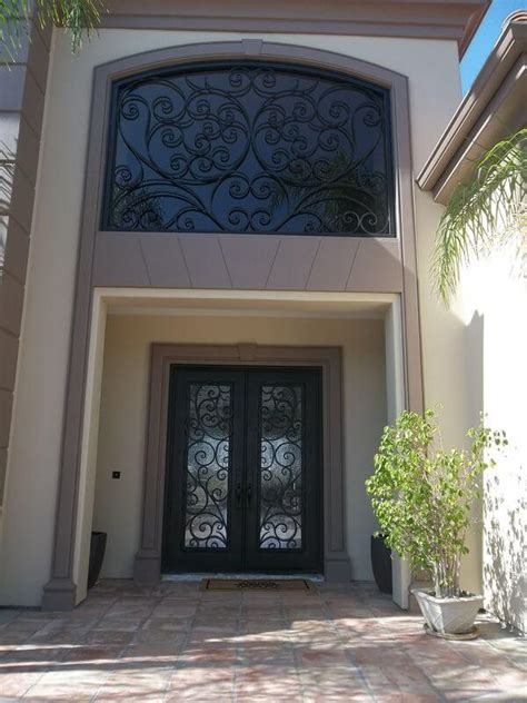 Tuscany Ornate Square Top Double Entry Iron Doors