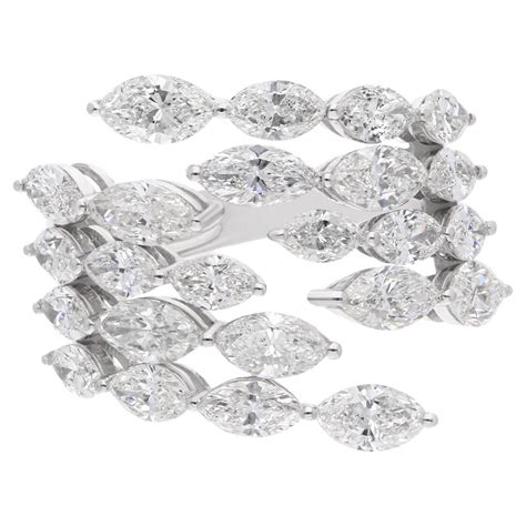 420 Carat Si Clarity Hi Color Marquise Diamond Wrap Ring 18 Karat