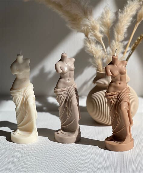 Venus Di Milo Soy Wax Candle Naked Goddess Torso Statue Etsy