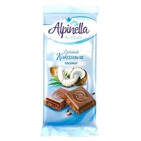 Шоколад молочный Alpinella с кокосом 90 грамм | отзывы