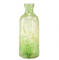 Floristik Fr Vase D Coratif Vase Fleurs En Verre Motif Jaune Vert