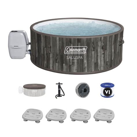 Coleman SaluSpa Napa Person Jet Inflatable Hot Tub With Pool And Spa Seat Pack E