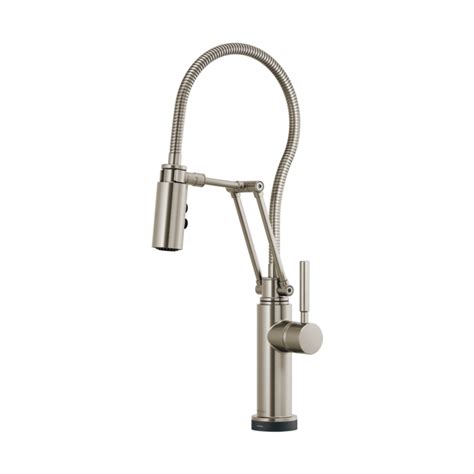 Delta 64121lf Ss Brizo Solna® Smarttouch® Articulating Kitchen Faucet With Finished Hose