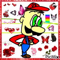 coe coeur love rouge glitter deco animé stefstamp coeur heart