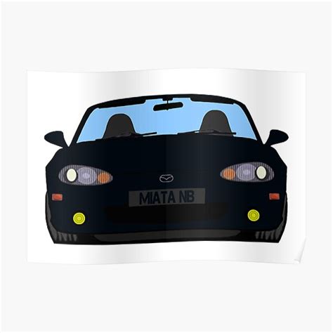 Black Mica Nb Miata Roadster Poster By Havens Heavenly Redbubble