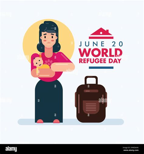 Vector Illustration For World Refugee Day 20th June Poster Design