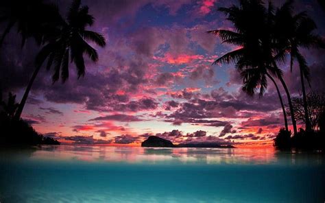 For Tropical Island Sunset (Page 7), Purple Tropical Sunset Beach HD ...