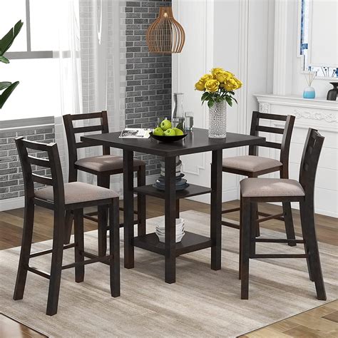 Amazon P Purlove Piece Counter Height Dining Table Set For