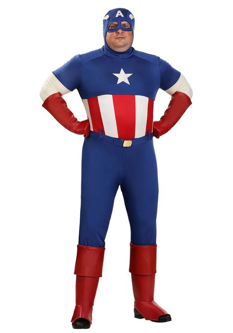 Plus Size Premium Men's Captain America Costume | Marvel Costumes