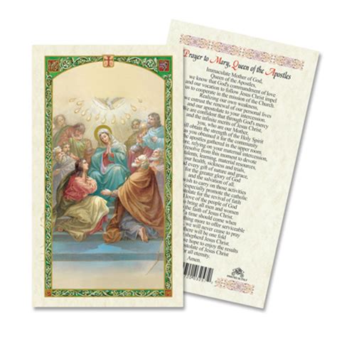 Queen Of The Apostles Prayer Card 25pk English San Francis